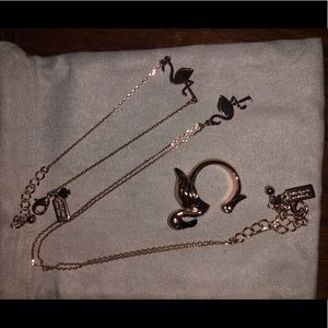 Kate Spade Flamingo Set (Necklace, Bracelet, Ring)